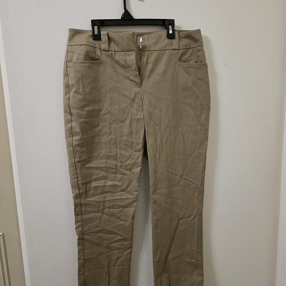 Worthington Curvy Fit Khaki Trousers
